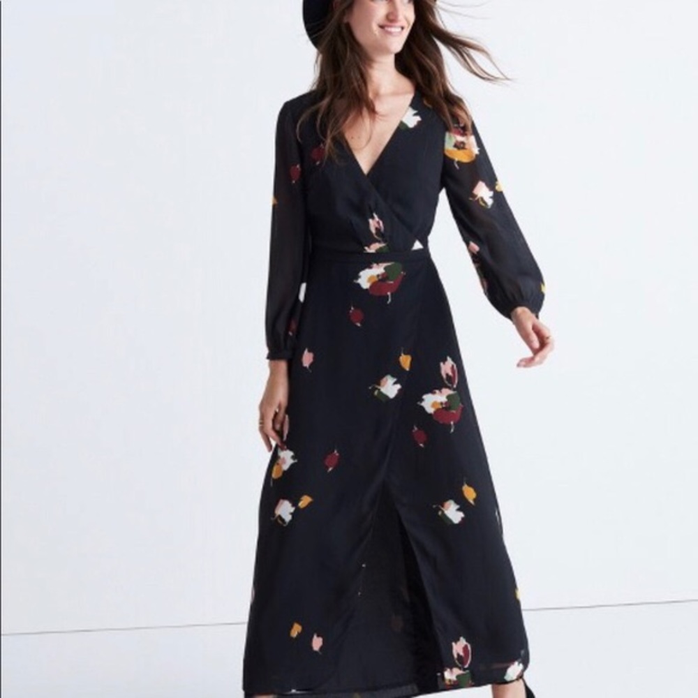 Madewell Floral Wrap Dress